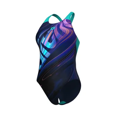 Жіночий купальник Arena FLOW SWIMSUIT V BACK LB