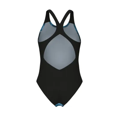 Жіночий купальник Arena BLUE FLOWERS SWIMSUIT V BACK
