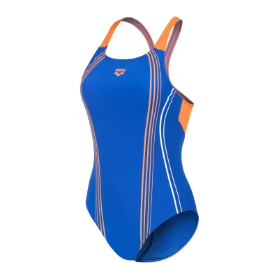 Жіночий купальник Arena CLEAR LINES SWIMSUIT V BACK LB