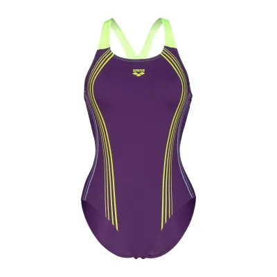 Жіночий купальник Arena CLEAR LINES SWIMSUIT V BACK LB