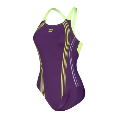 Жіночий купальник Arena CLEAR LINES SWIMSUIT V BACK LB