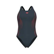 Жіночий купальник Arena GRID SWIMSUIT V BACK GRAPHIC