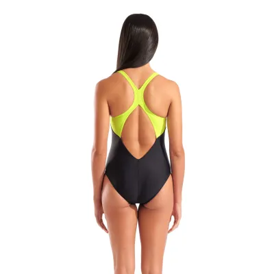 Жіночий купальник Arena GRID SWIMSUIT V BACK GRAPHIC
