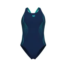 Жіночий купальник Arena GRID SWIMSUIT V BACK GRAPHIC