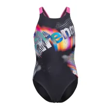 Дитячий купальник Arena LIT LOGO SWIMSUIT V BACK L