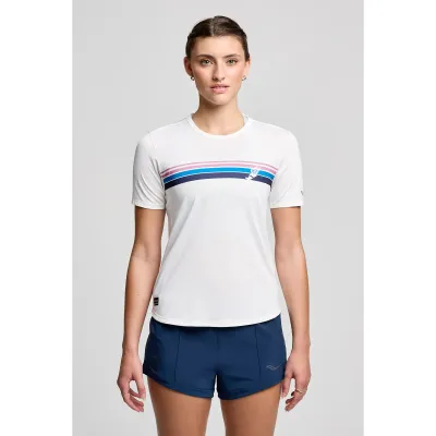 Жіноча футболка Saucony STOPWATCH GRAPHIC SHORT SLEEVE